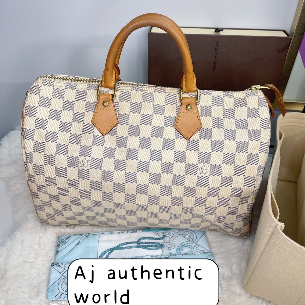 Louis Vuitton Speedy 35 Azur Handbag